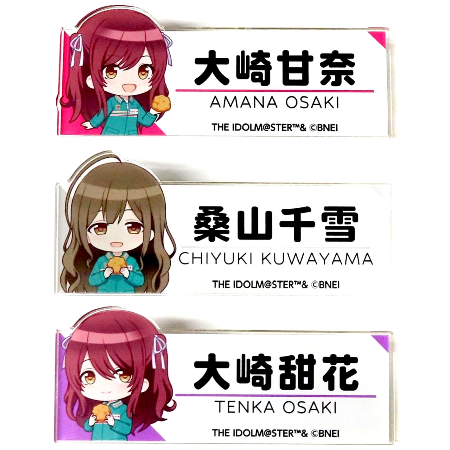 Alstroemeria Ver. Mini Character Acrylic Badge - Set of 3 The Idolmaster Shiny Colors Seven Net Limited [USED]