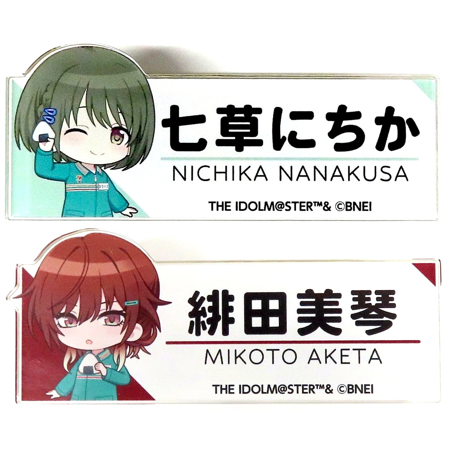 SHHis Ver. Mini Character Acrylic Badge - Set of 2 The Idolmaster Shiny Colors Seven Net Limited [USED]
