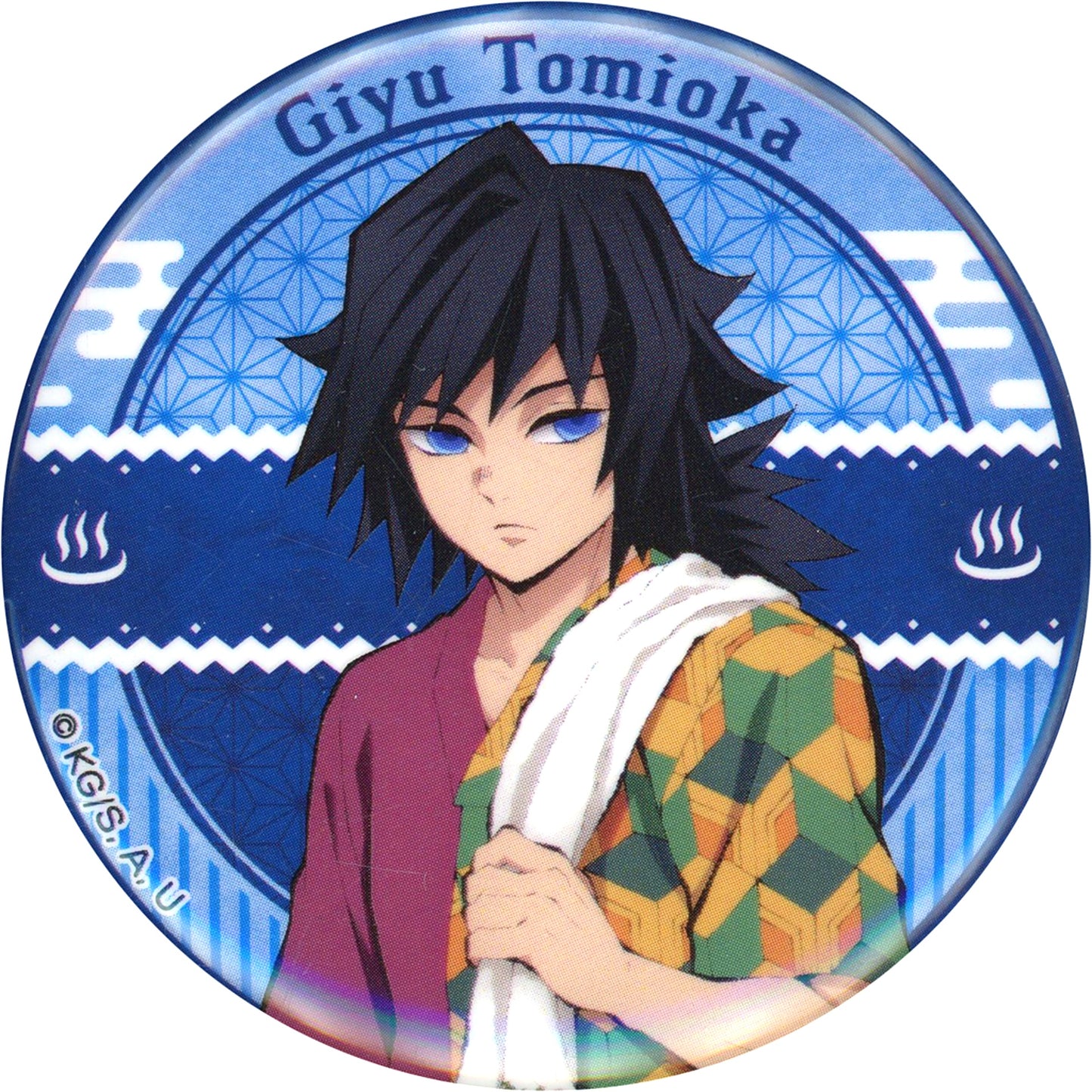 Giyu Tomioka Demon Slayer x Gokurakuyu RAKU SPA Vol. 4 Totonoe! Everyone's Paradise Holiday After Bath Button [USED]