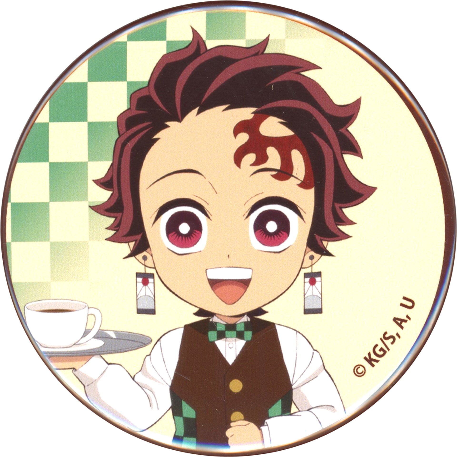 Tanjiro Kamado Demon Slayer Kimetsu no Yaiba Tokyu Hotels Special Buffet 2025 Button [USED]