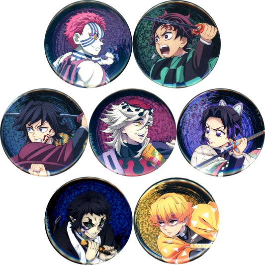 Set of 7 Demon Slayer Infinity Castle Arc Chapter 1 Akaza Returns Random Glitter Button Theater Goods [USED]