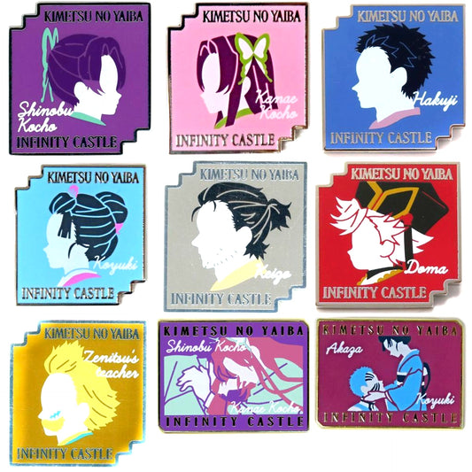 Set of 9 Demon Slayer Infinity Castle Arc Chapter 1 Akaza Returns Character Motif Pin Vol. 2 Theater Goods [USED]