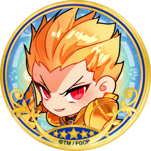 Archer Gilgamesh Fate/Grand Order Servant Art Chronicle Final Ascension Exhibition Mini Final Ascension Servant Button [USED]