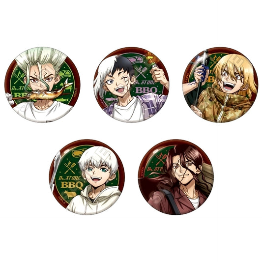 Set of 5 All Characters Dr. STONE BBQ Button [USED]