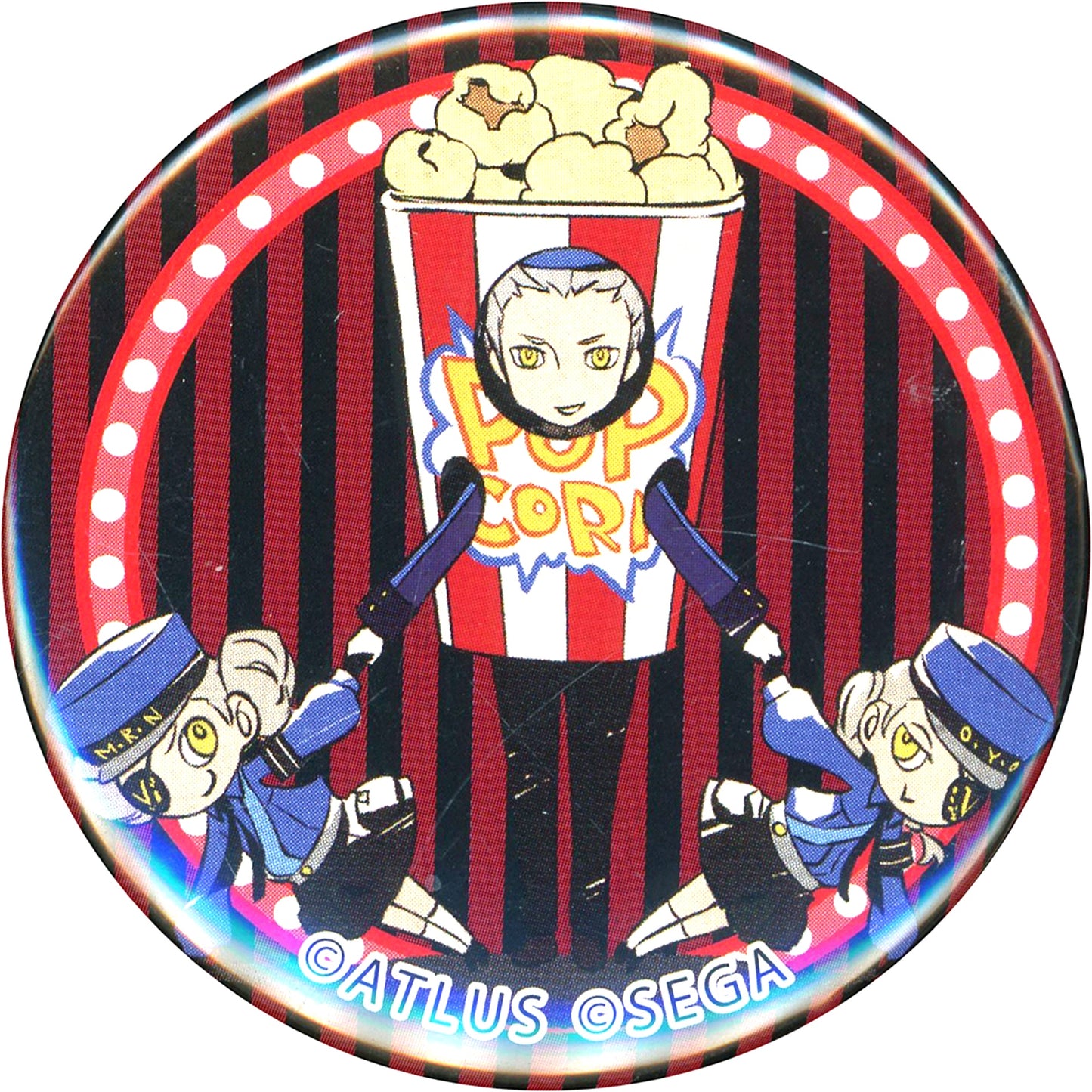 Theodore & Justine & Caroline Persona Q2 Button Collection LINE Sticker Type A [USED]