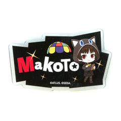 Makoto Niijima Persona 5 The Royal and Persona 5 The Phantom X Trading P5R Name Badge AMOCAFE Collaboration Cafe [USED]