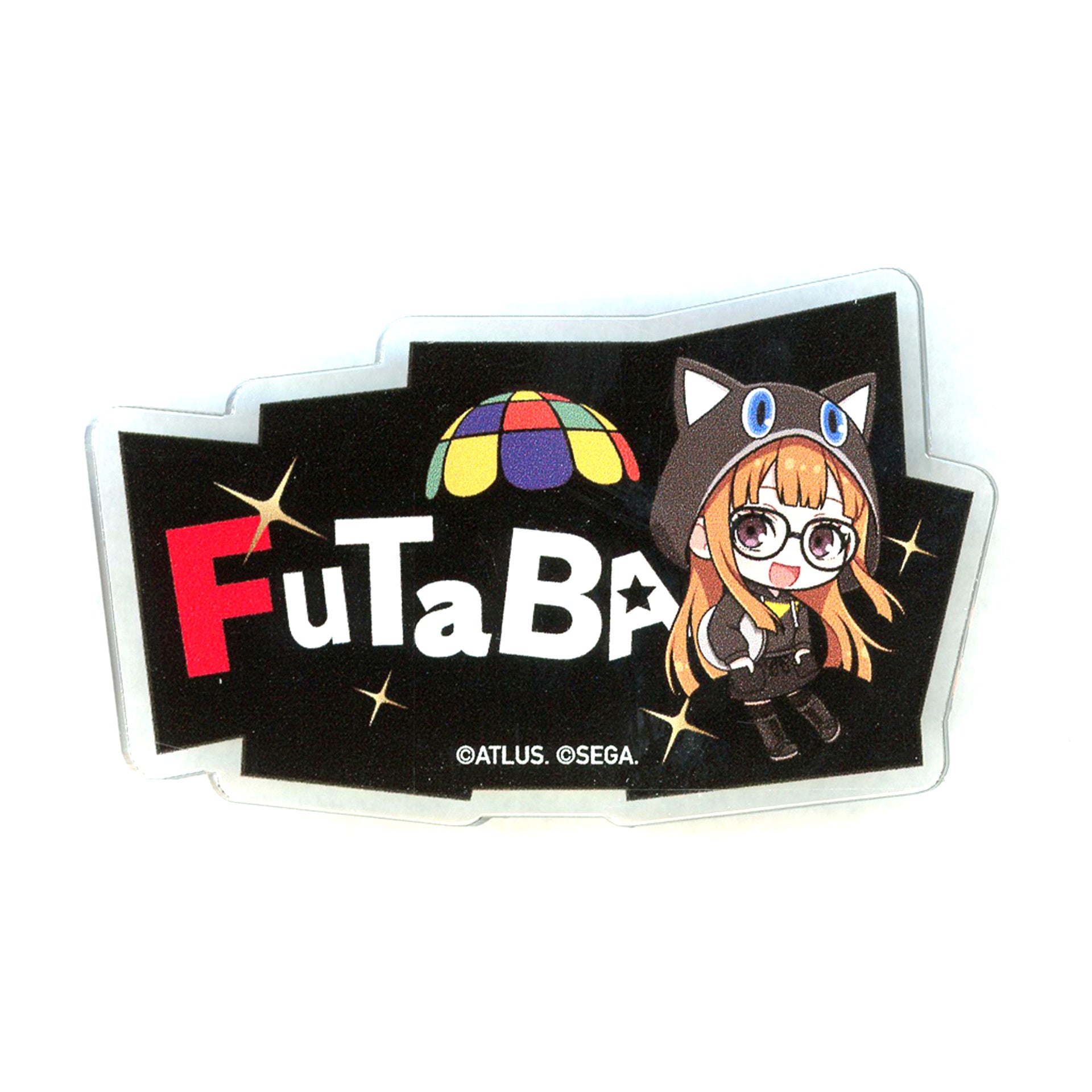 Futaba Sakura Persona 5 The Royal and Persona 5 The Phantom X Trading P5R Name Badge AMOCAFE Collaboration Cafe [USED]