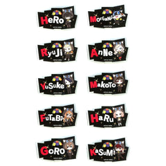 Set of 10 All Characters Persona 5 The Royal and Persona 5 The Phantom X Trading P5R Name Badge AMOCAFE Collaboration Cafe [USED]