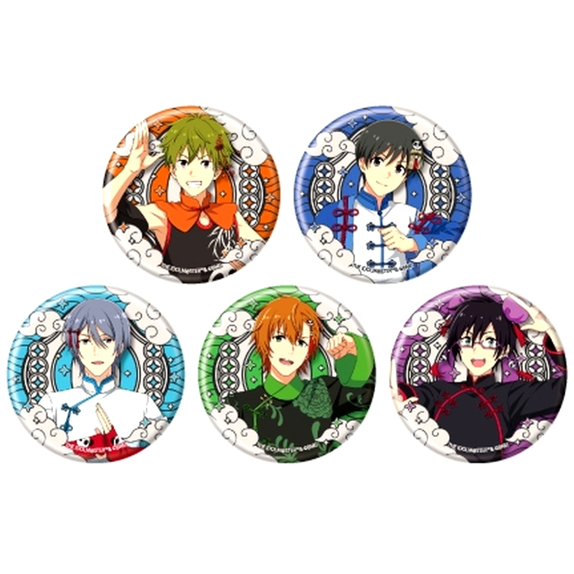 Set of 5 The Idolmaster SideM Badge 17. Newly Drawn Illustration [USED]