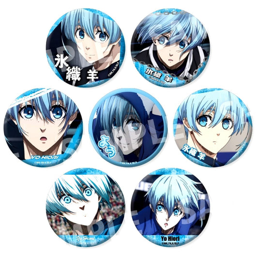 Set of 7 Yo Hiori Blue Lock Dake Can Trading Button Vol.2 [USED]