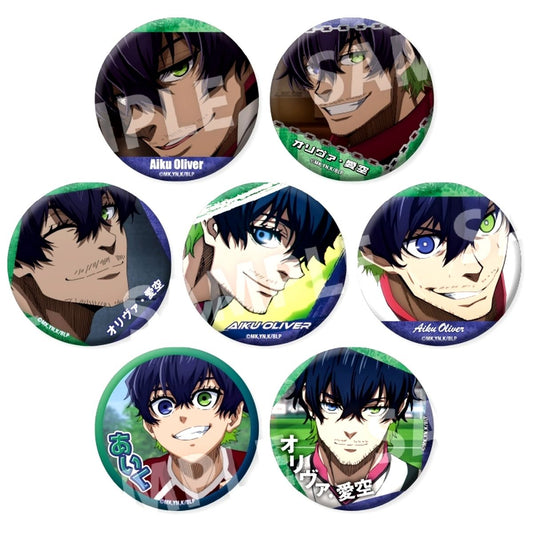 Set of 7 Oliver Aiku Blue Lock Dake Can Trading Button Vol.2 [USED]