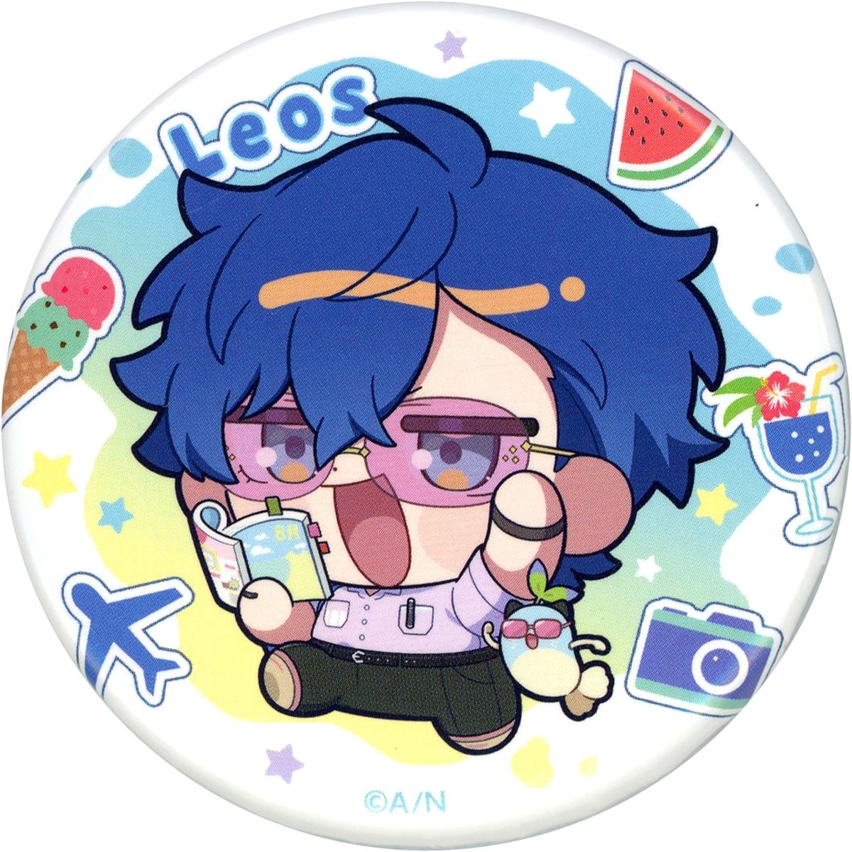 Leos Vincent Mini Chara Virtual YouTuber Nijisanji NIJISANJI Seven Dimension Student Council! Student Council Goes on a Summer Trip! x Karaoke Manekineko Button [USED]