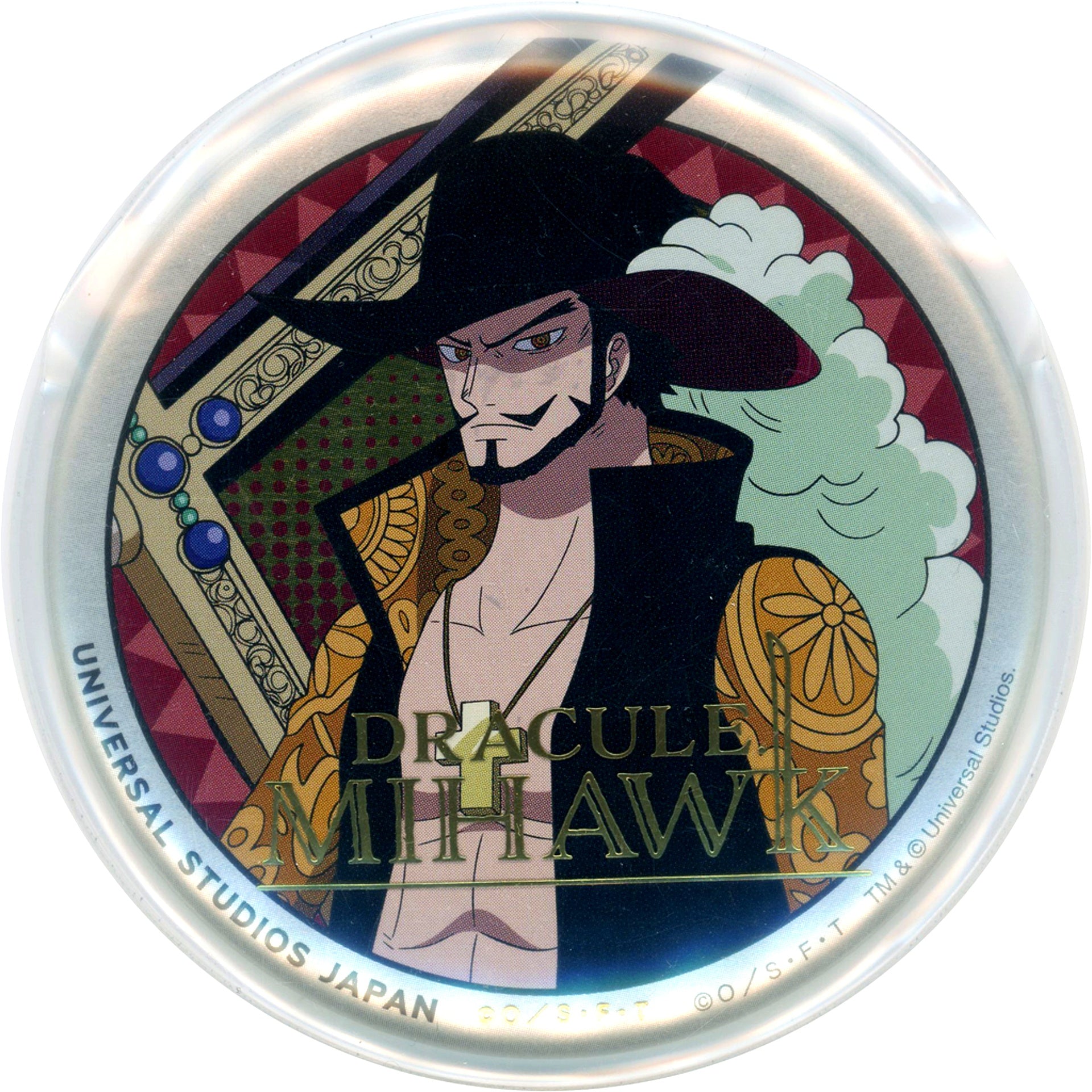 Dracule Mihawk One Piece World Collectible Button Universal Studios Japan 2025 Limited [USED]