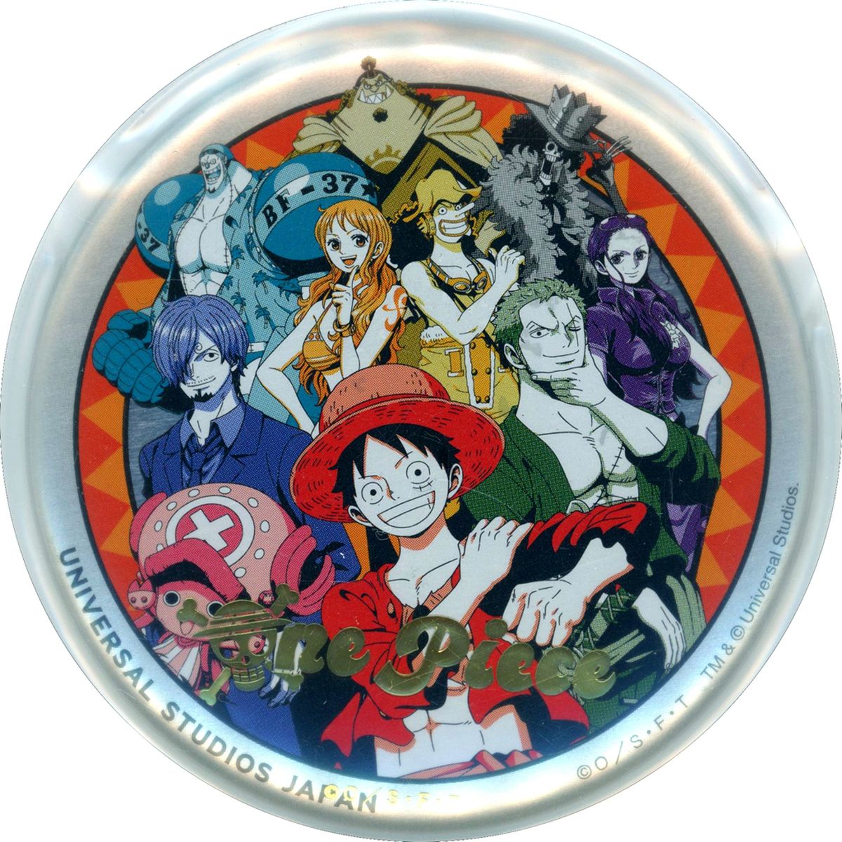 Straw Hat Pirates One Piece World Collectible Button Universal Studios Japan 2025 Limited [USED]