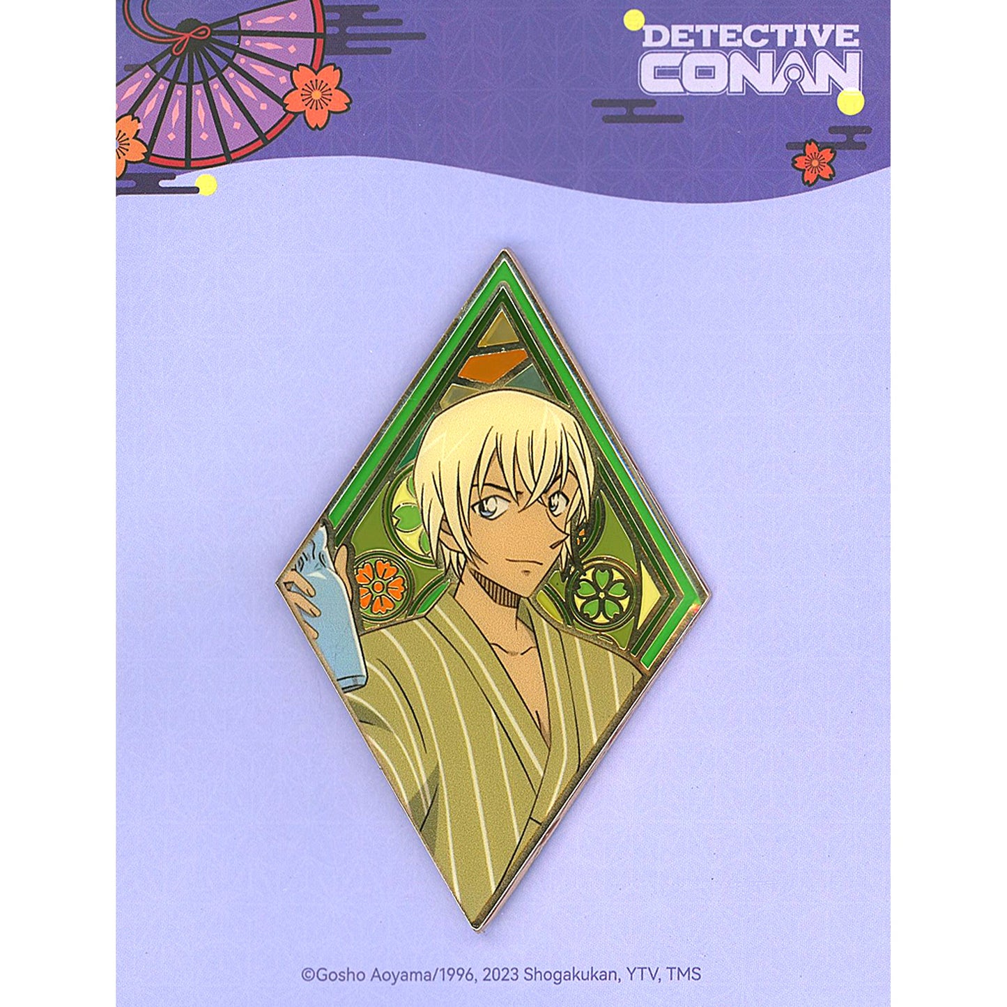 Toru Amuro Color Window Metal Badge Detective Conan x NetEase LOFTER China Limited [USED]