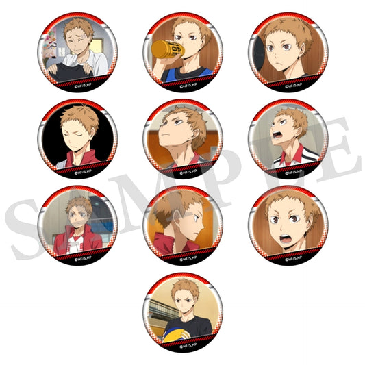 Set of 10 Haikyu!! Yaku Full Scene Shot Trading Button [USED]