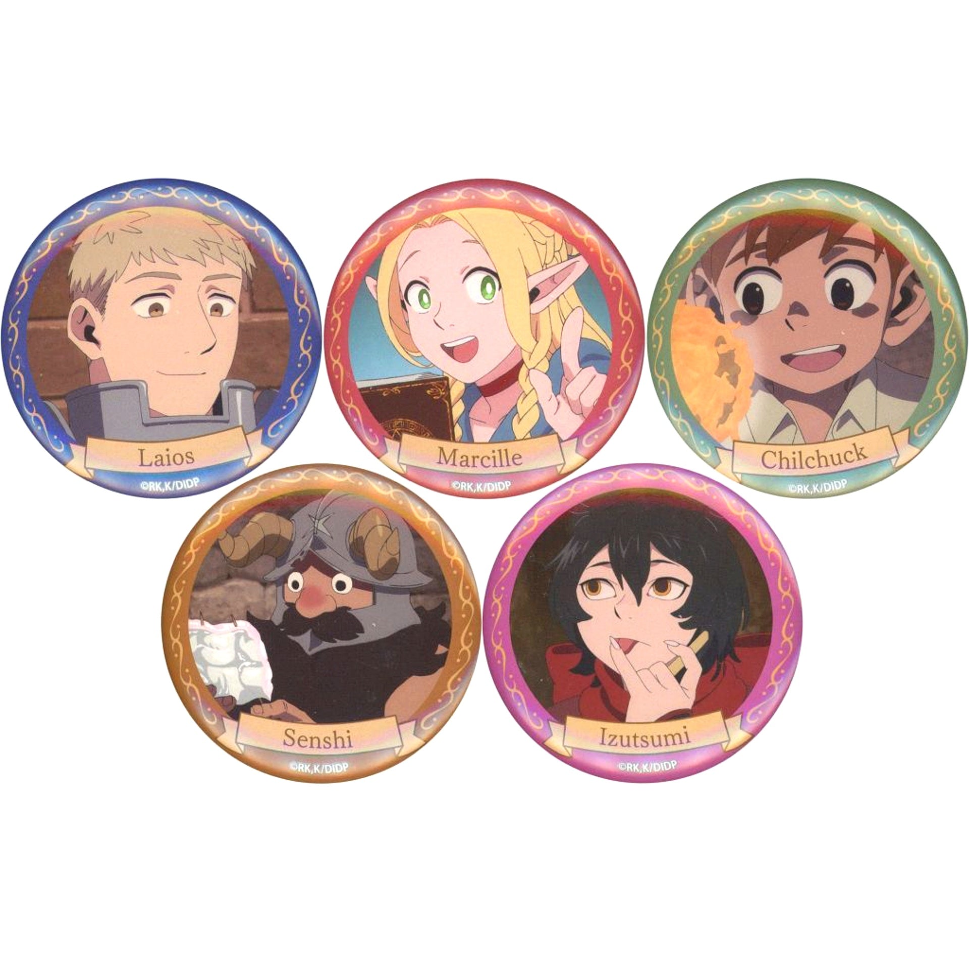 Set of 5 Delicious in Dungeon Button Vol.1 [USED]