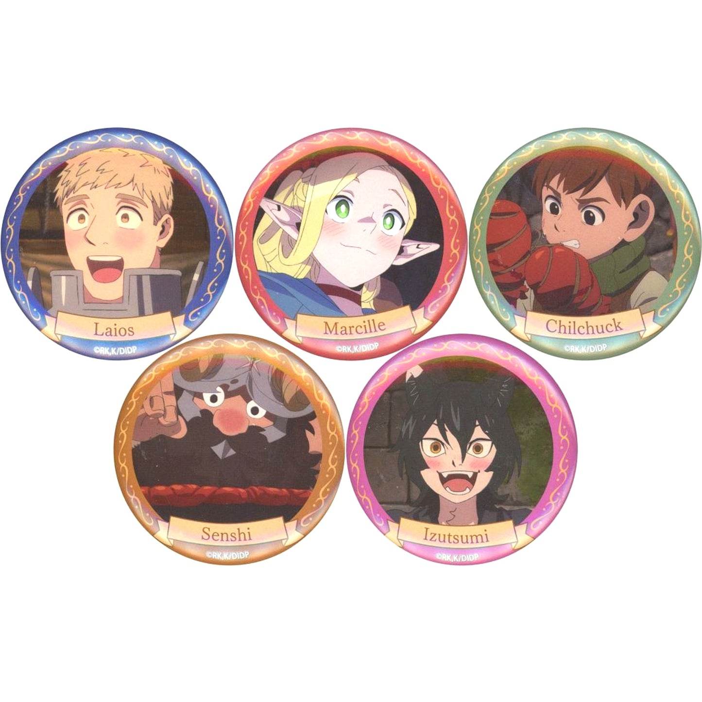Set of 5 Delicious in Dungeon Button Vol.2 [USED]
