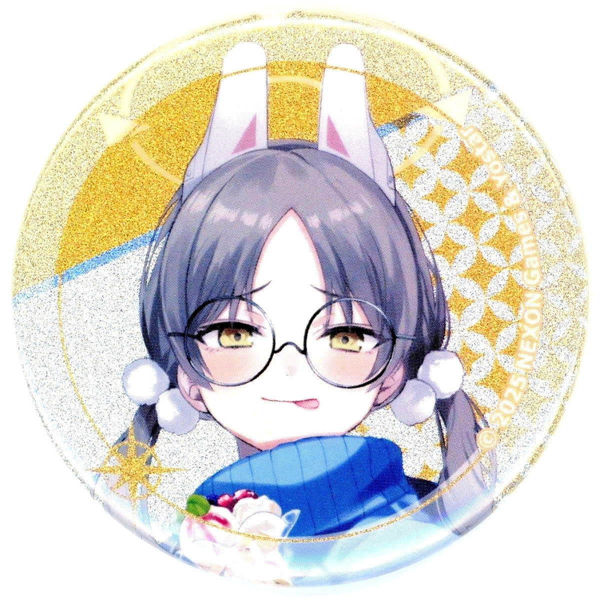 Kazekura Moe Blue Archive x Karaoke no Tetsujin Trading Glitter Button [USED]