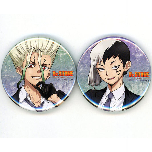 Senku Ishigami & Gen Asagiri Dr. STONE Button Set of 2 Types 4th SEASON BD/DVD BOX 1 First Production Ltd Ed Animate Bonus [USED]
