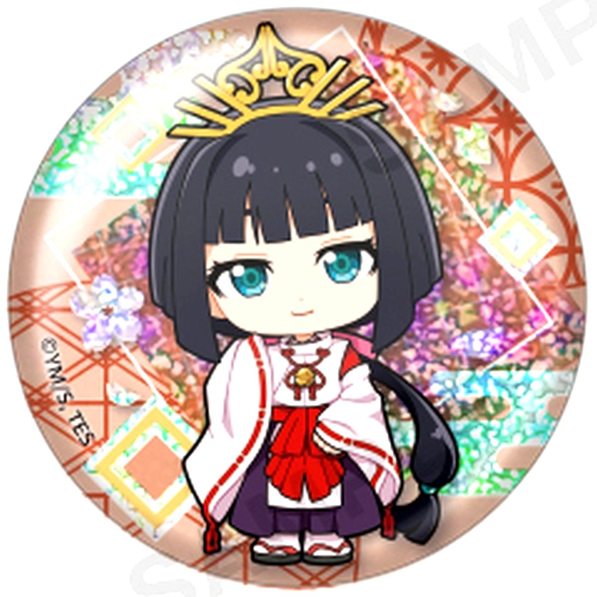 Shizuku The Elusive Samurai Trading Hologram Button [USED]