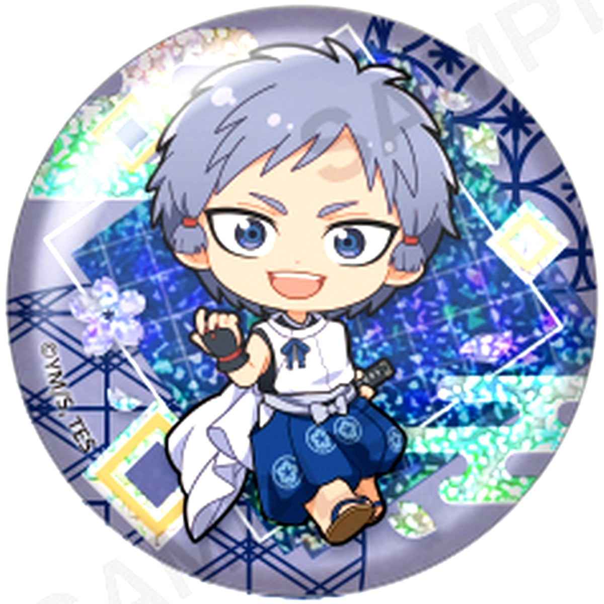 Kojiro The Elusive Samurai Trading Hologram Button [USED]