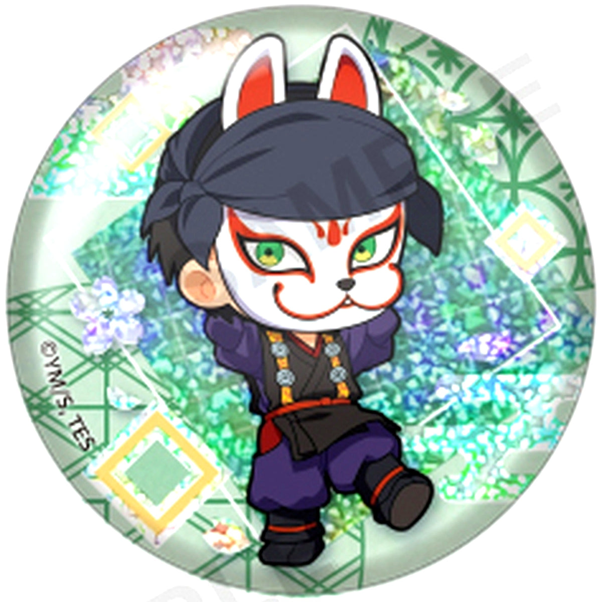 Genba Kazama The Elusive Samurai Trading Hologram Button [USED]
