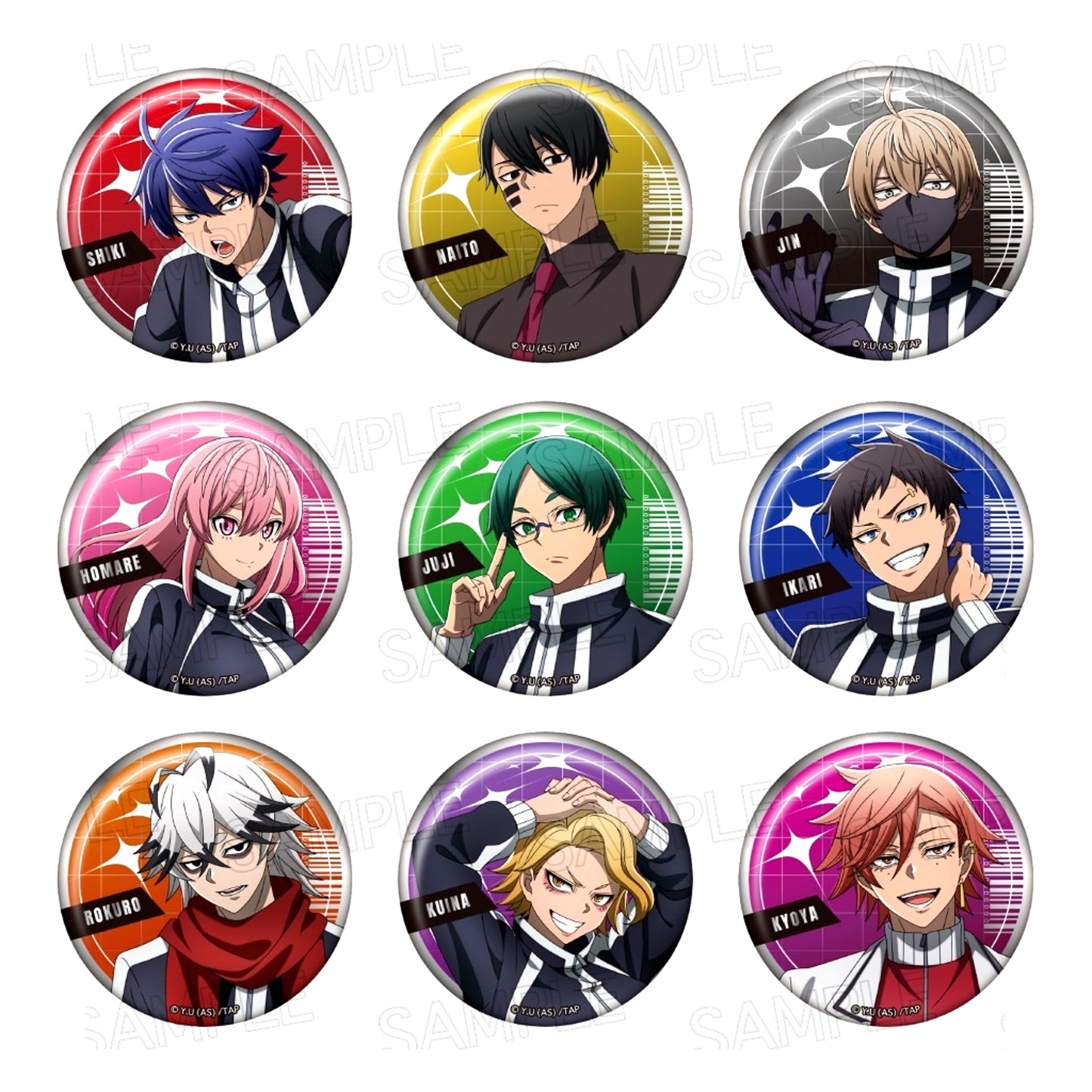 Set of 9 Tougen Anki Metal Button Vol. 1 [USED]