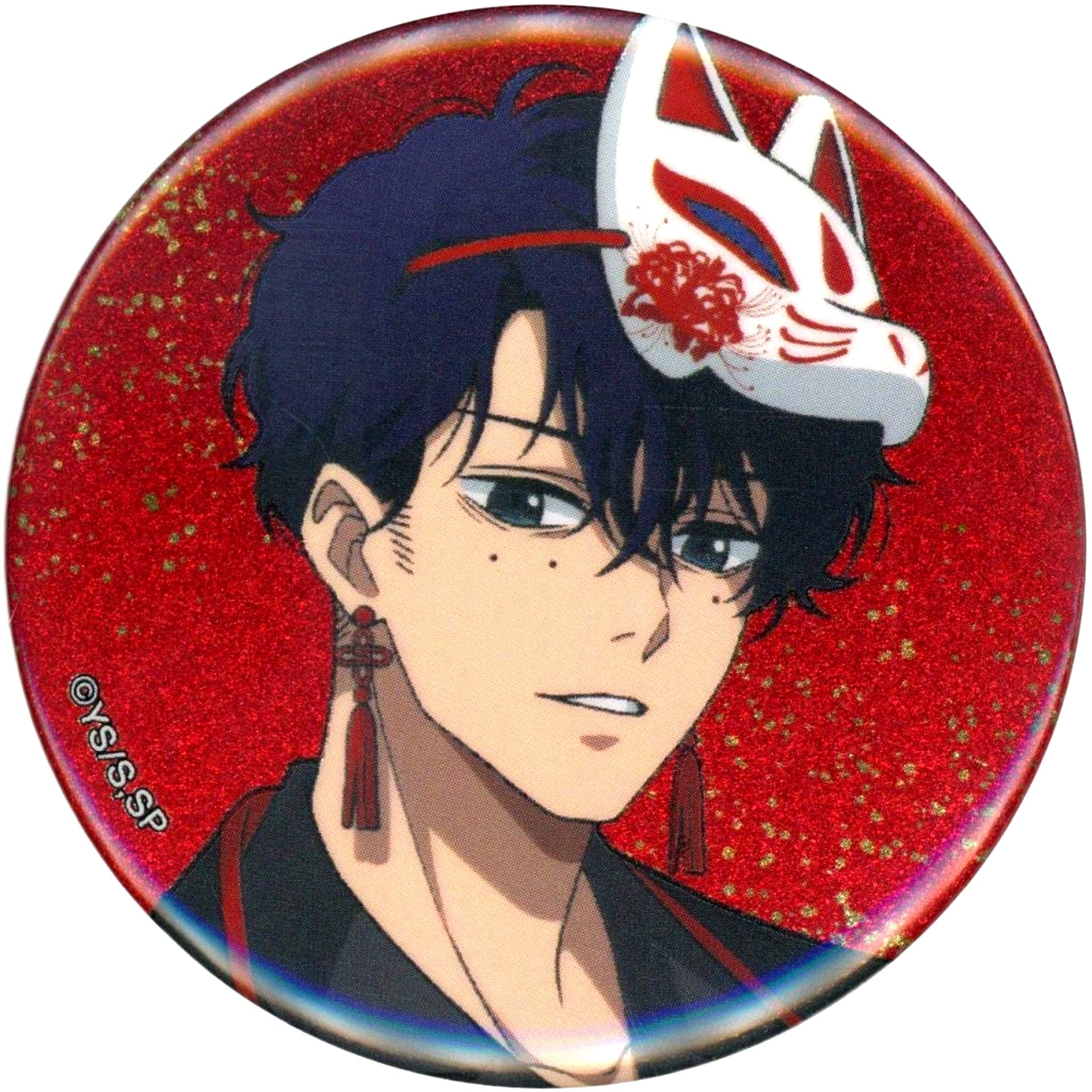Natsuki Seba TV Anime Sakamoto Days POP UP SHOP in Marui Illustration Japanese Western Blend Ver. Trading Glitter Button [USED]