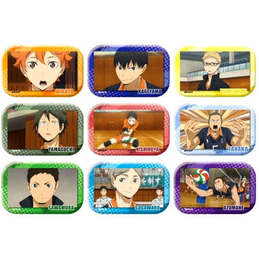 Set of 9 Haikyu!! Square Button Horizontal 02. Scene Shot [USED]