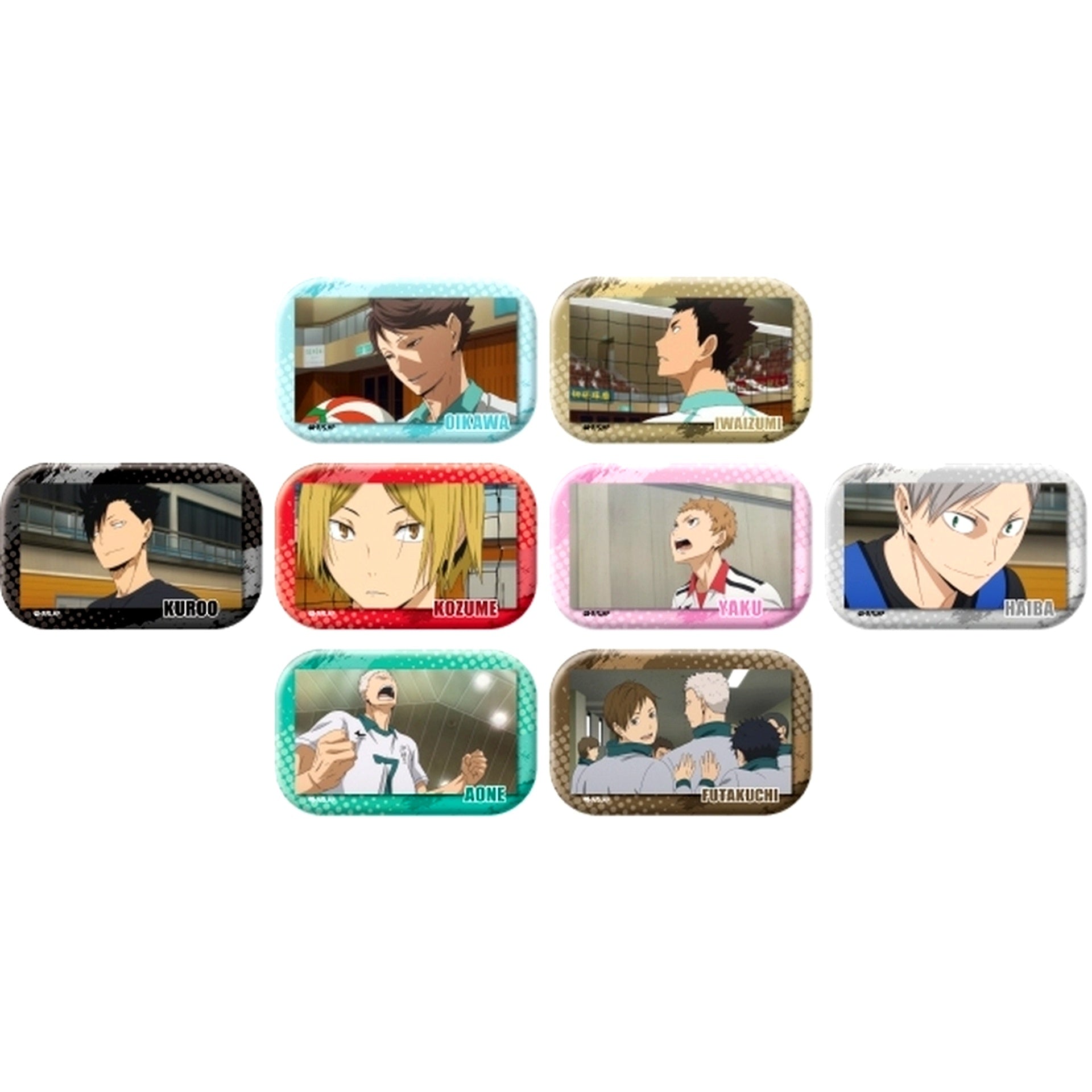 Set of 8 Haikyu!! Square Button Horizontal 03. Scene Shot [USED]