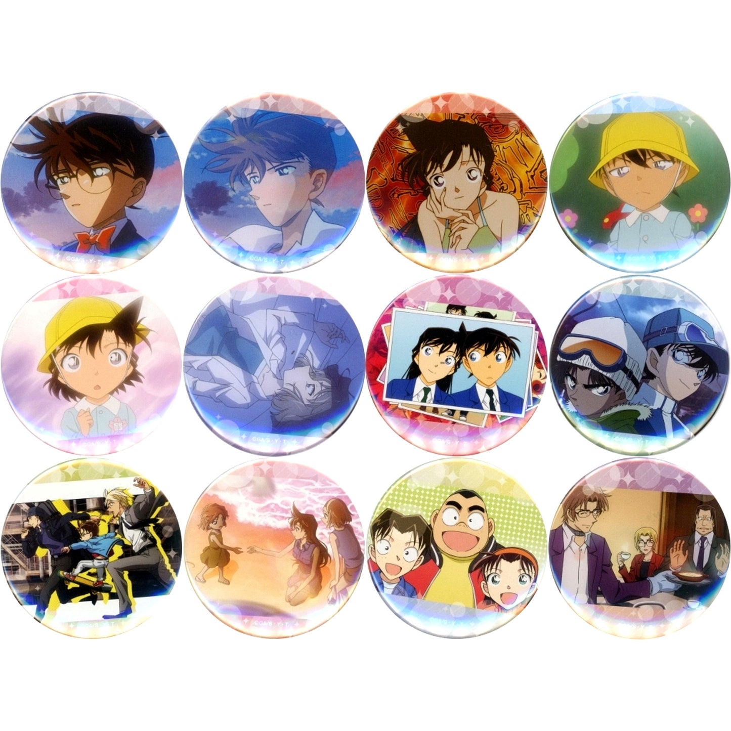 Set of 12 Detective Conan Character Button Collection ED Cut Collection [USED]