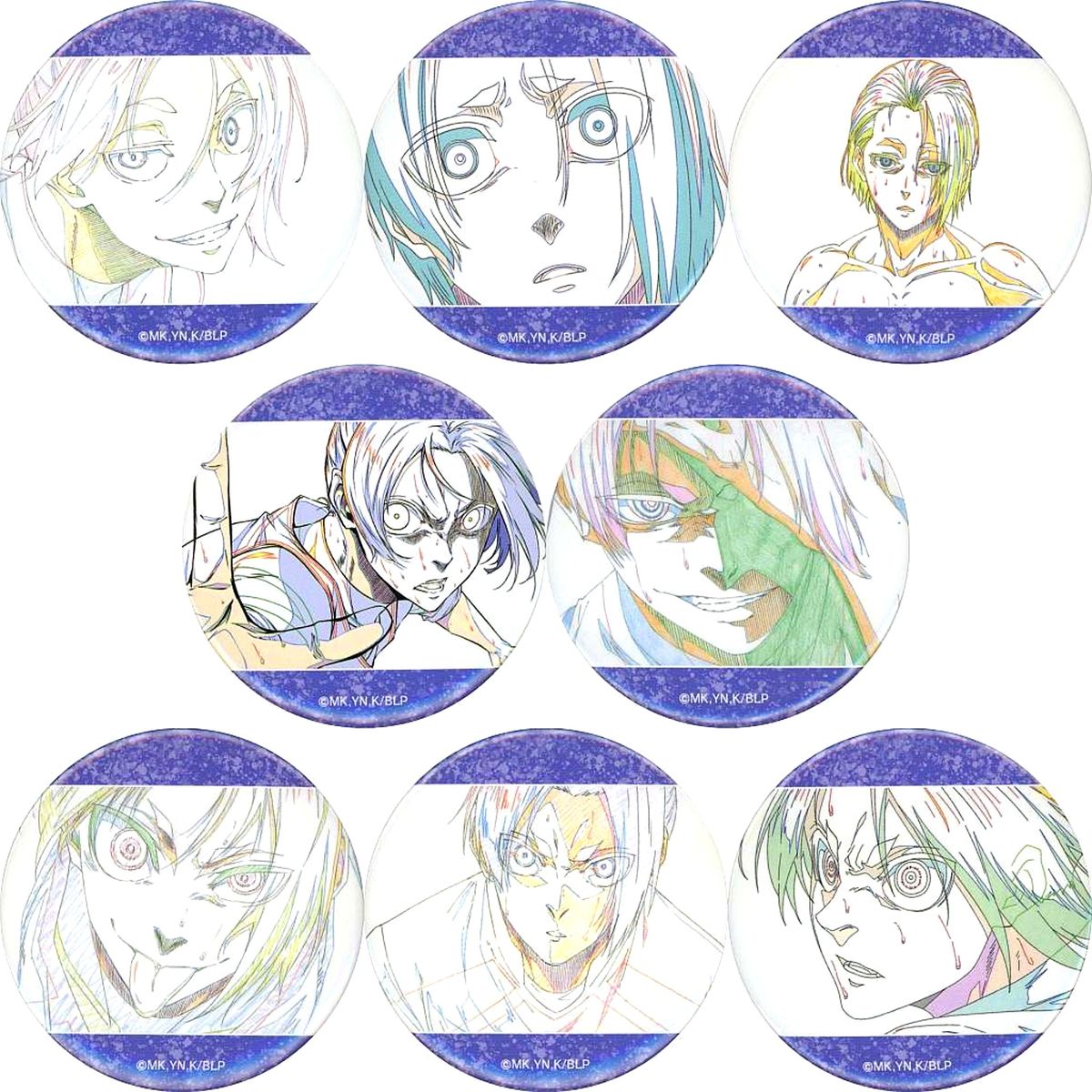 Set of 8 Reo Mikage Blue Lock BLUE LOCK Exhibition EGOIST EXHIBITION the animation Trading Favorite Character Badge Button [USED]