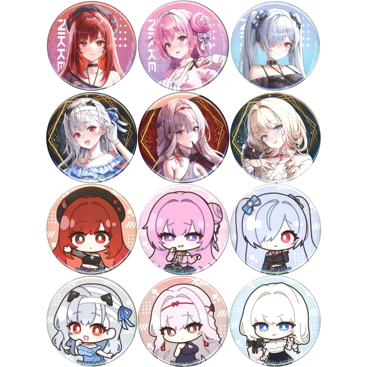 Set of 12 Goddess of Victory NIKKE x Lawson Campaign Button [USED]