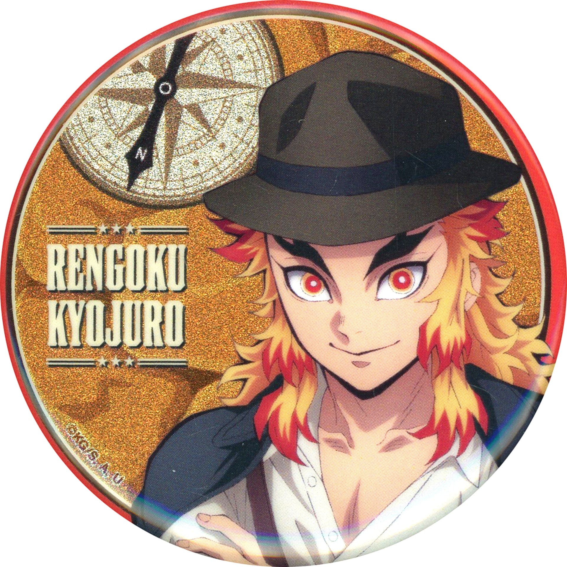 Kyojuro Rengoku Demon Slayer: Kimetsu no Yaiba x Sunshine City Zen-Shuchu! Sun City Legend Chapter 3 Trading Button Tenbou Park Ltd [USED]