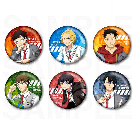 Set of 6 Fire Force Season 3 Trading Metallic Button [USED]