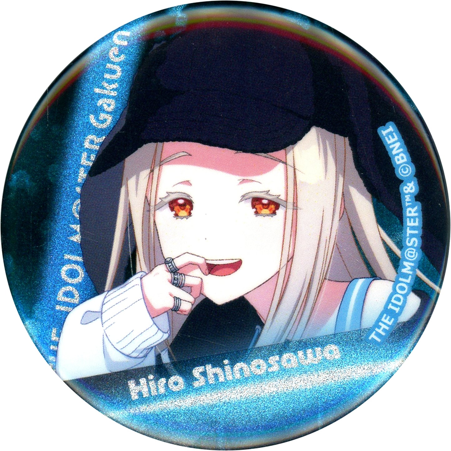 Hiro Shinosawa Gakuen Idolmaster x Karaoke no Tetsujin Vol. 2 Trading Glitter Badge [USED]