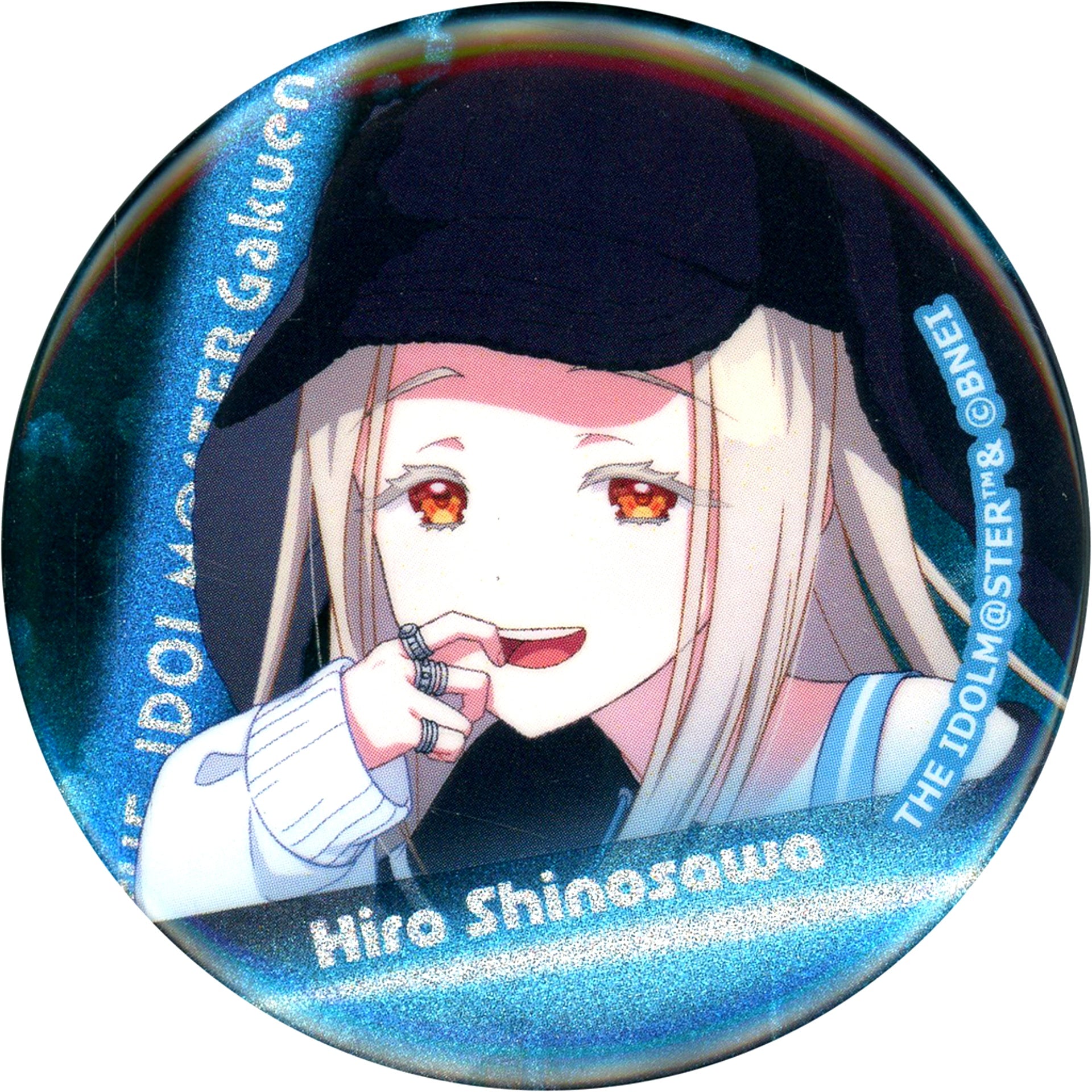 Hiro Shinosawa Gakuen Idolmaster x Karaoke no Tetsujin Vol. 2 Trading Glitter Badge [USED]