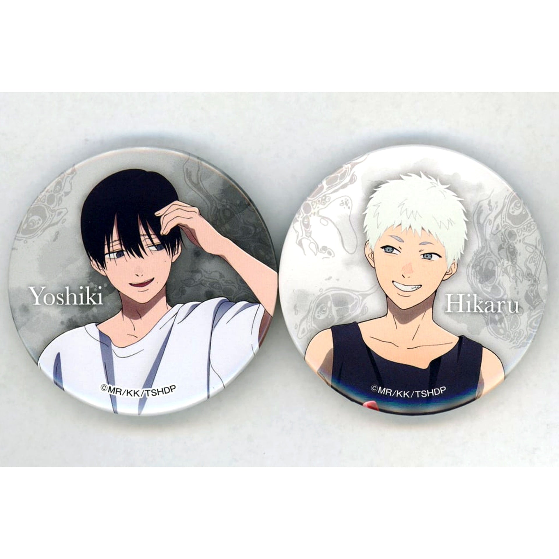 Set of 2 Yoshiki Tsujinaka & Hikaru The Summer Hikaru Died Button FamilyMart Limited [USED]