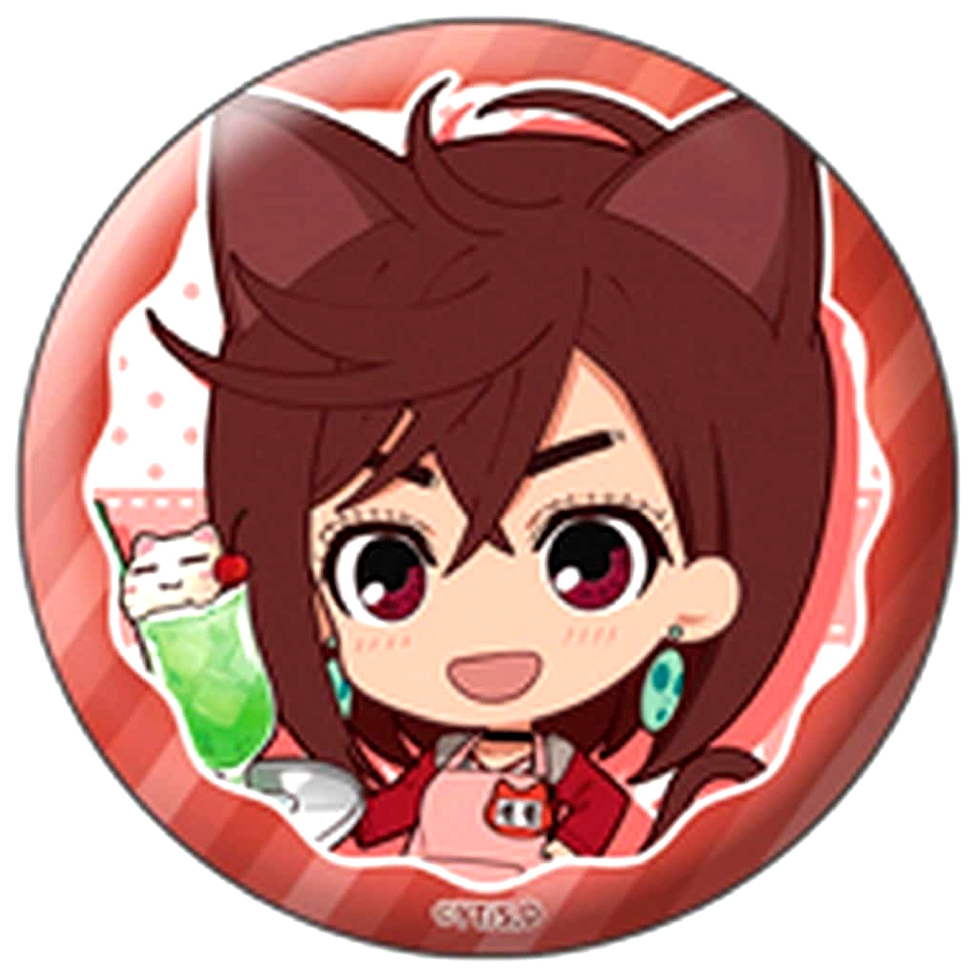 Dandadan Momo Ayase aka Momo Normal Puchichoko Trading Button Cat Cafe [USED]