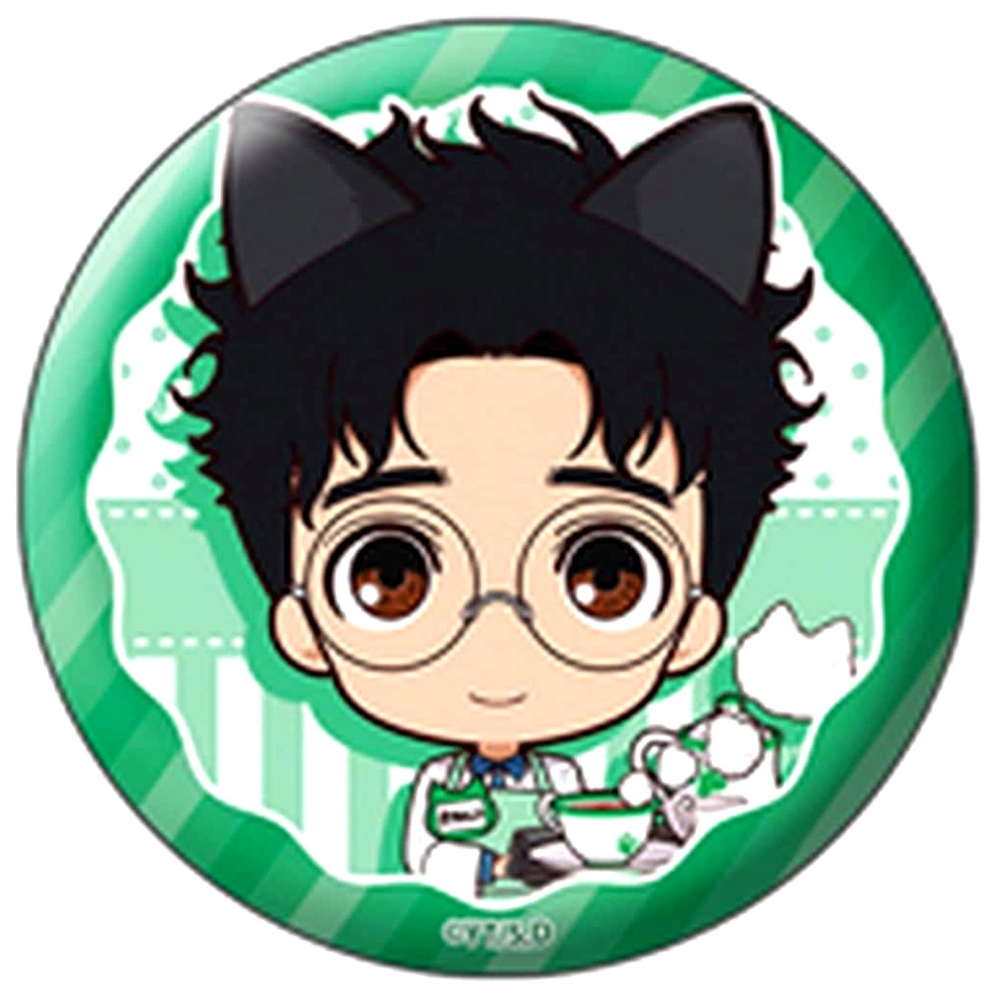 Dandadan Ken Takakura Okarun Normal Puchichoko Trading Button Cat Cafe [USED]