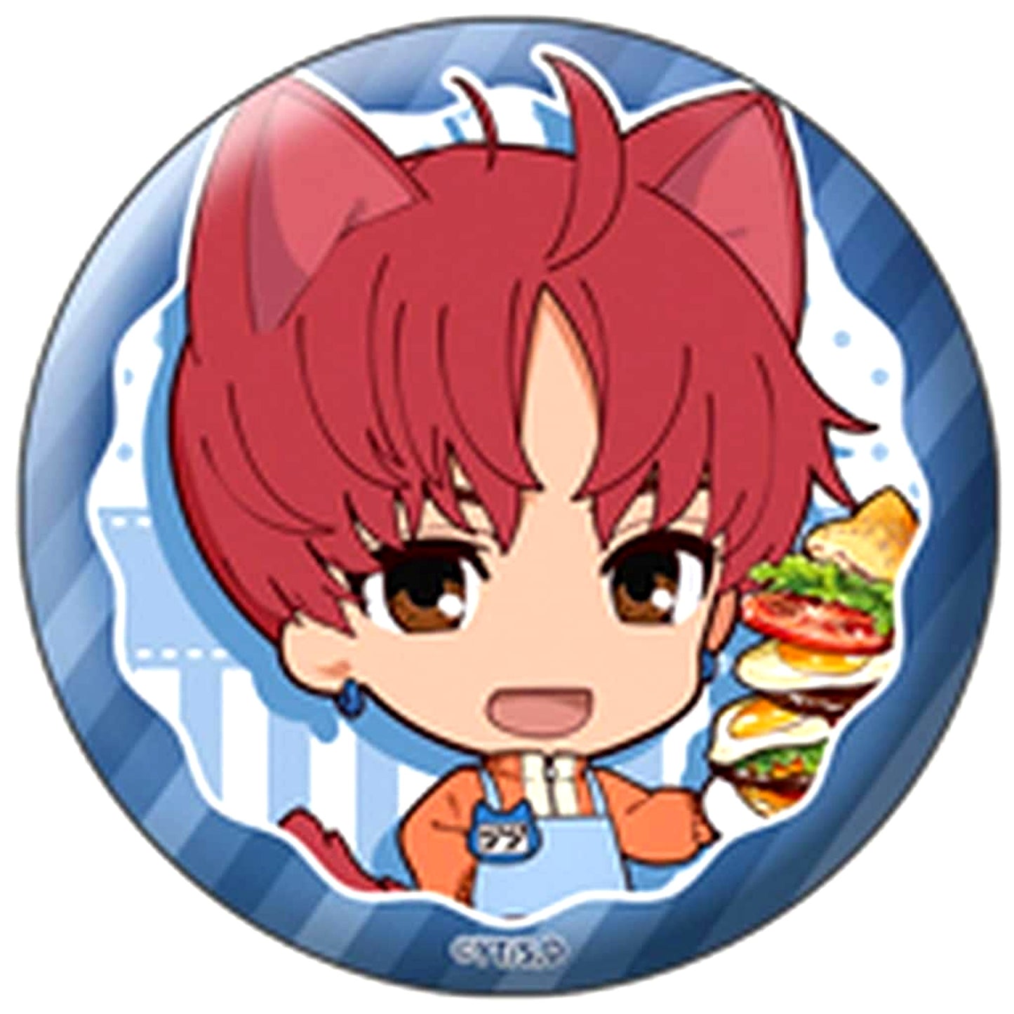 Dandadan Jin Enjoji aka Jiji Normal Puchichoko Trading Button Cat Cafe [USED]