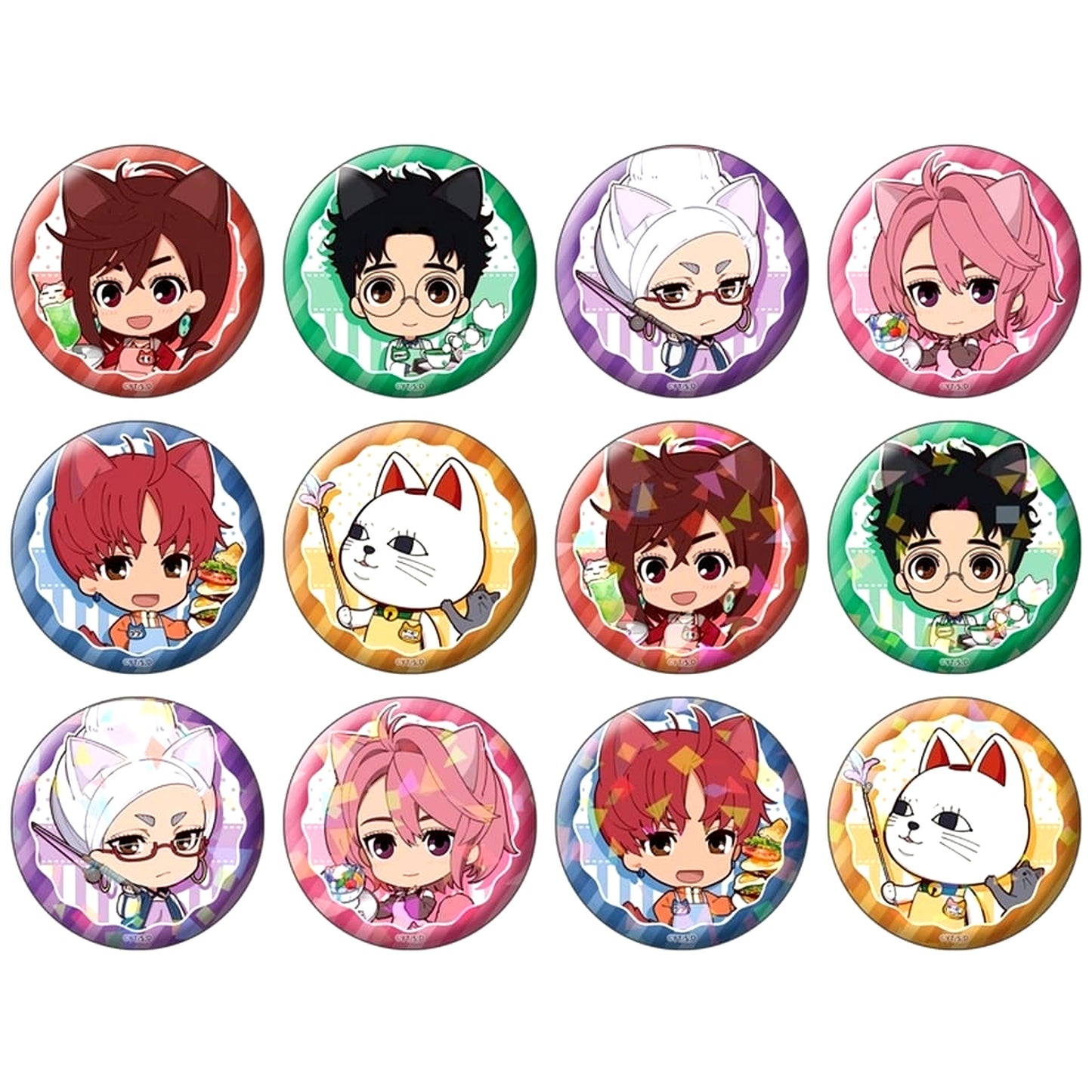 Dandadan Puchichoko Trading Button Cat Cafe Set of 12 [USED]
