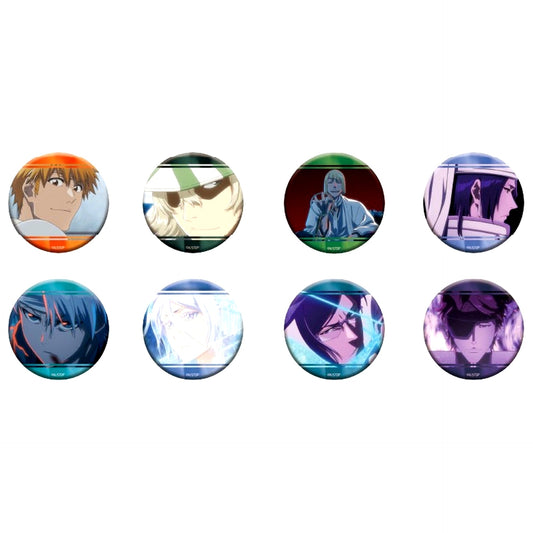 Set of 8 Bleach Thousand-Year Blood War Glitter Button Scene Shot Ver. [USED]