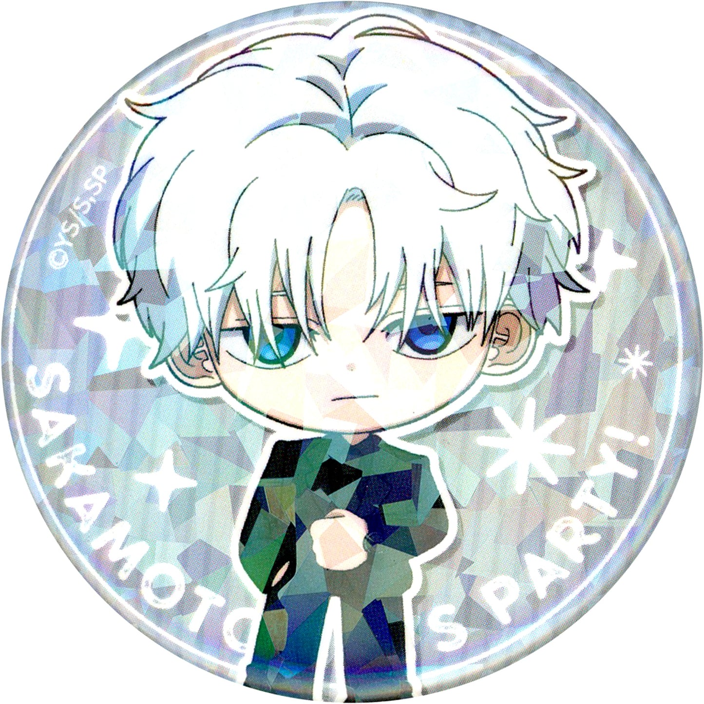 X Slur Sakamoto Days Trading Hologram Button PARTY Ver. [USED]