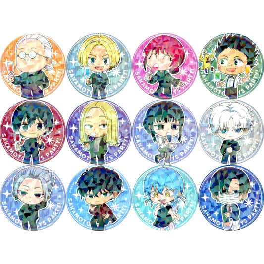 Set of 12 Sakamoto Days Trading Hologram Button PARTY Ver. [USED]