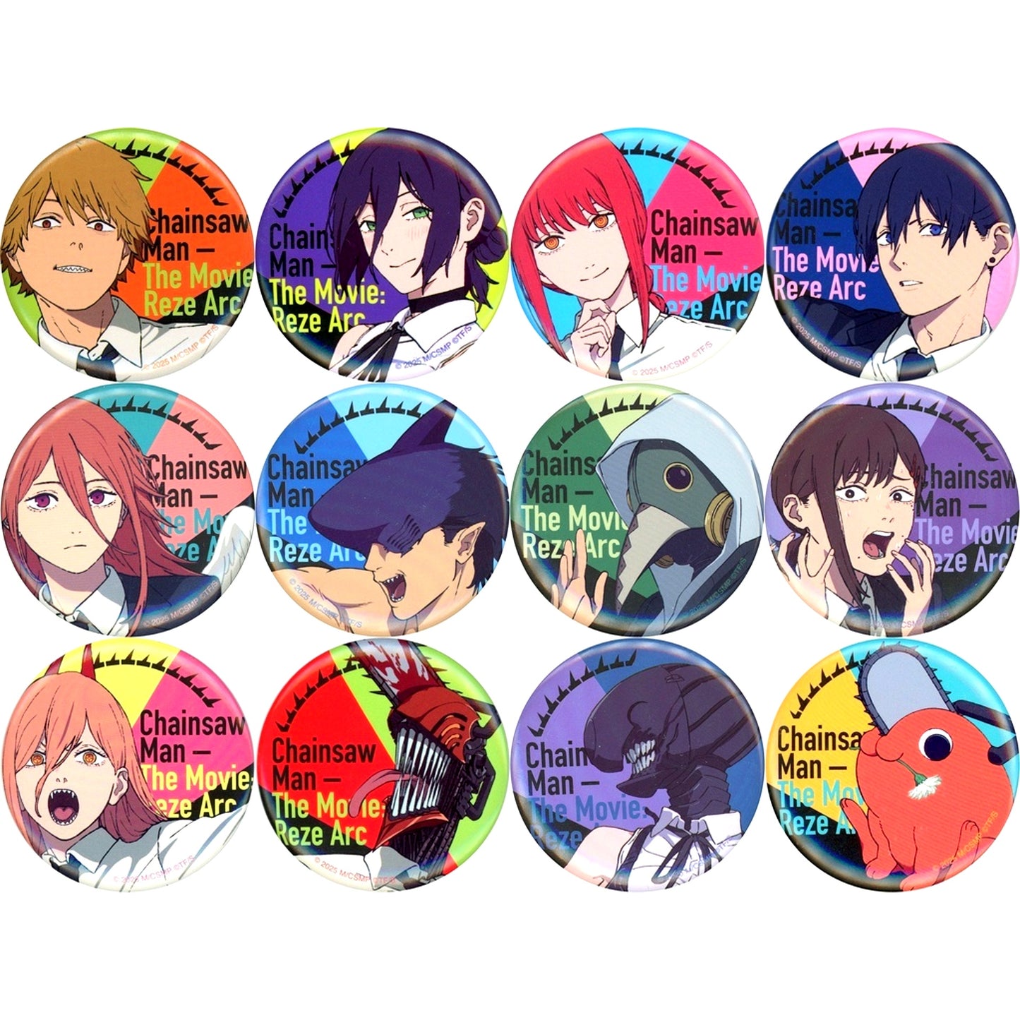 Set of 12 Chainsaw Man the Movie: Reze Arc Button Collection A Theater Goods [USED]