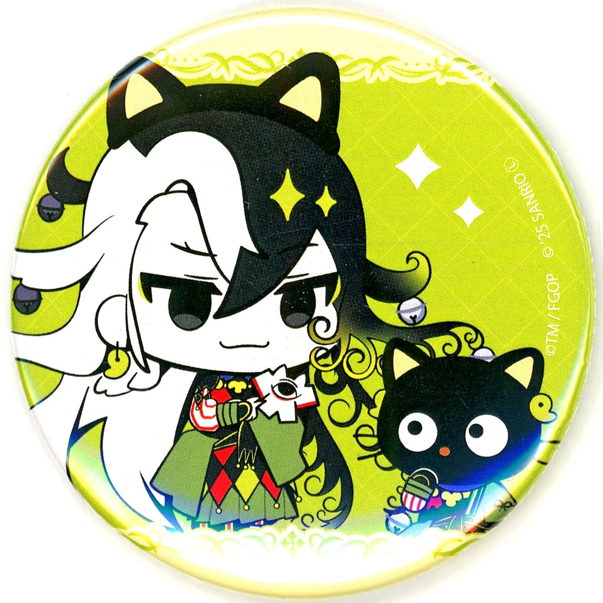 Alter Ego Ashiya Doman x Chococat Fate/Grand Order x Sanrio Characters Button 04 Collabo Illustration [USED]