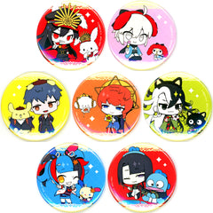 Set of 7 Fate/Grand Order x Sanrio Characters Button 04 Collabo Illustration [USED]