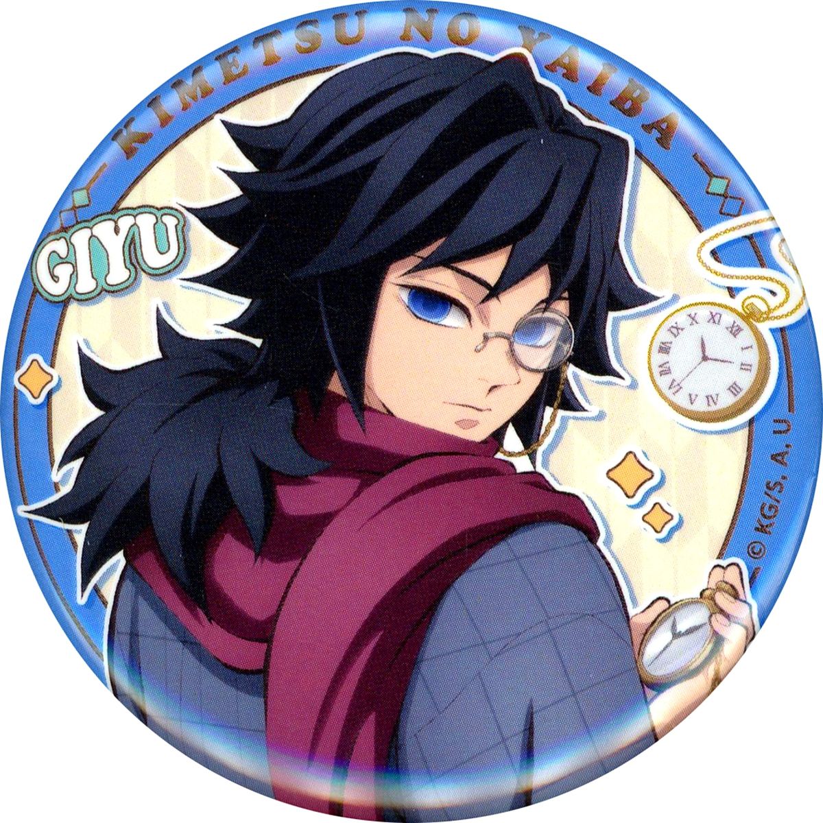 Giyu Tomioka Demon Slayer: Kimetsu no Yaiba x Relo Hotels & Resorts Trading Button [USED]